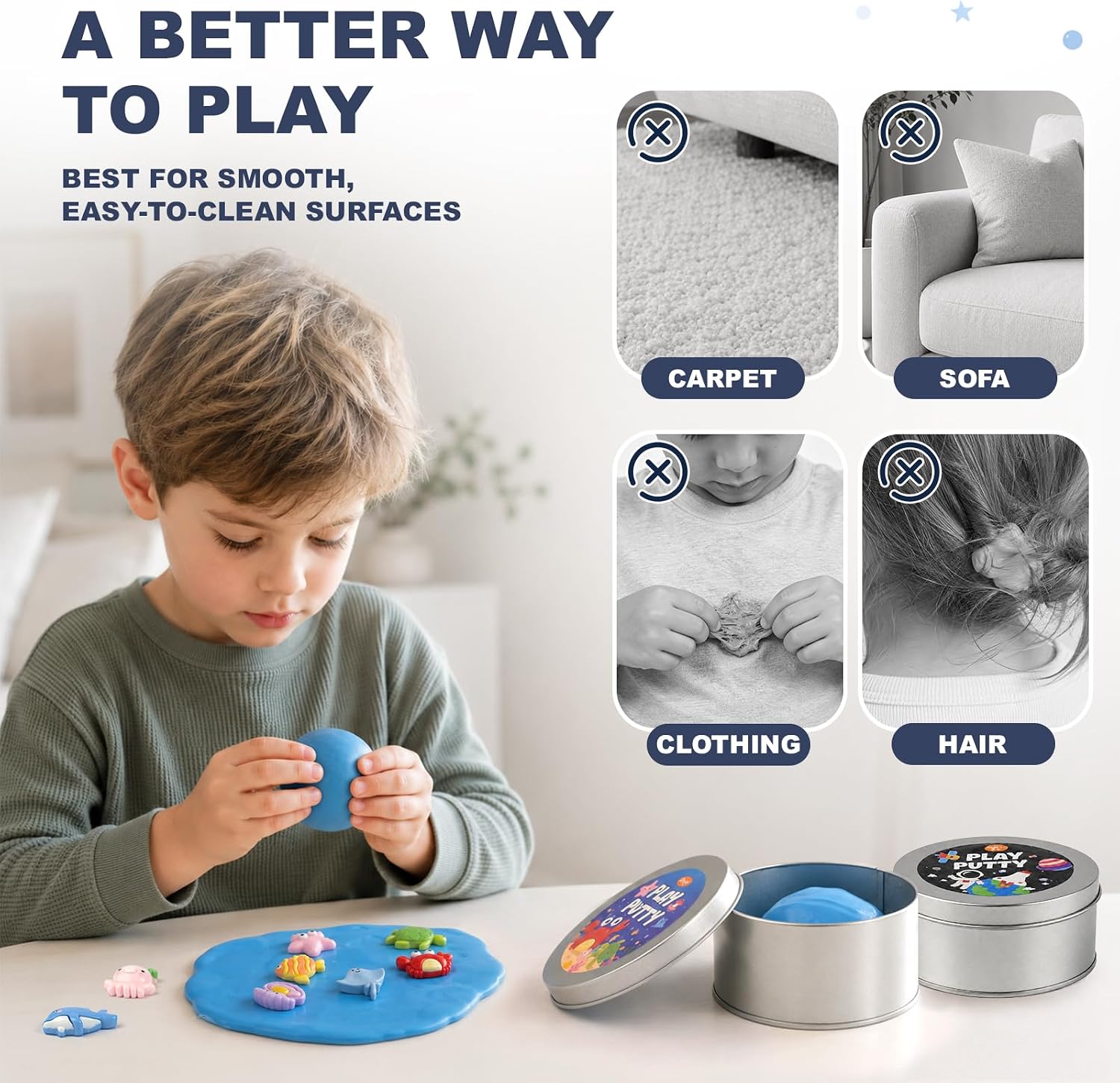 Joyreal 2 Pack Therapy Putty for Kids, Soft & Medium Resistance