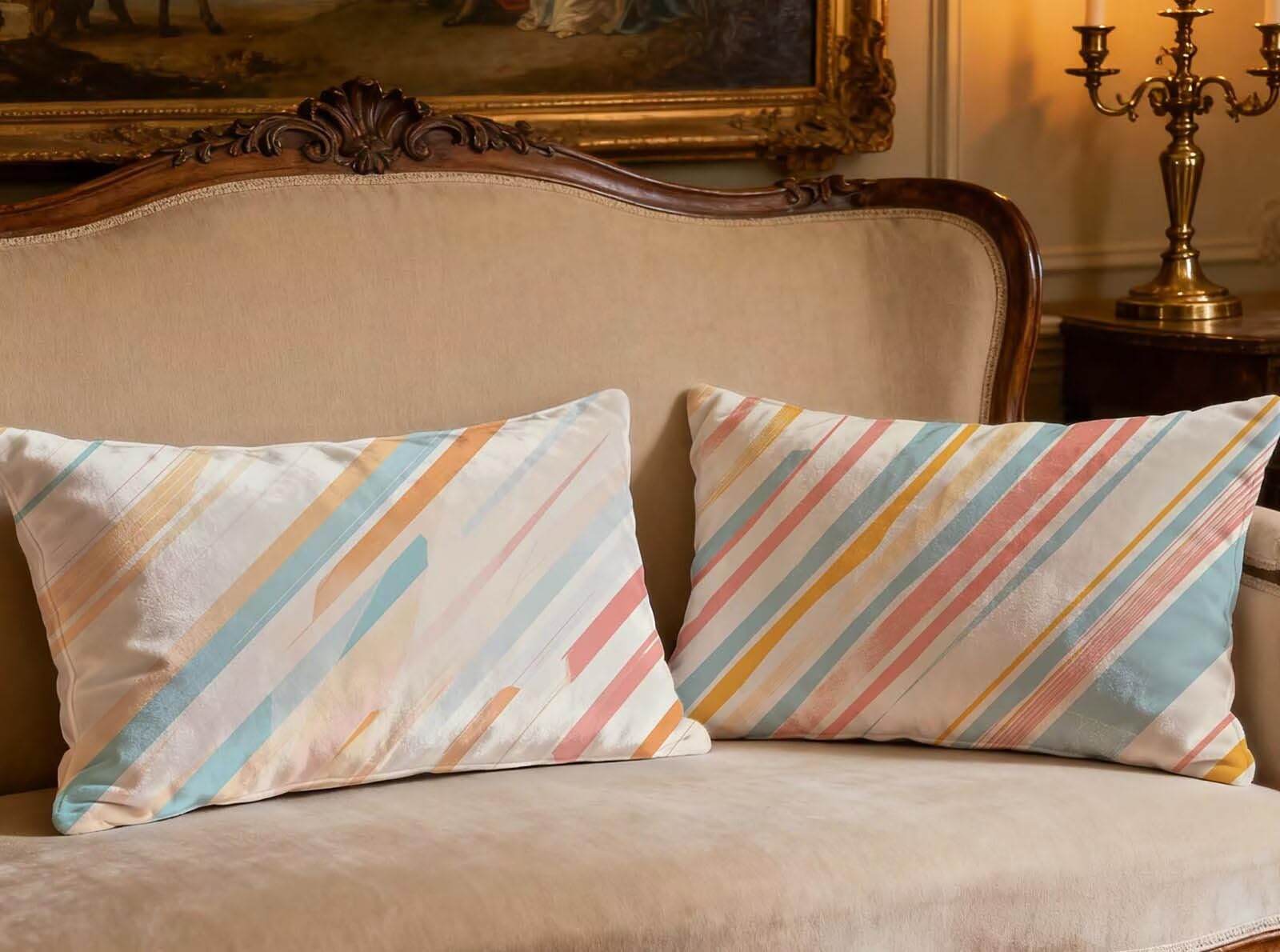 Housse de coussin 70x90cm lot de 2 velours rectangulaire O-142P