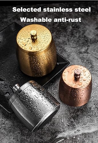 Cenicero grande resistente al viento, cenicero de acero inoxidable con tapa, contenedor de metal para cigarrillos, bandeja de fumar sin humo para