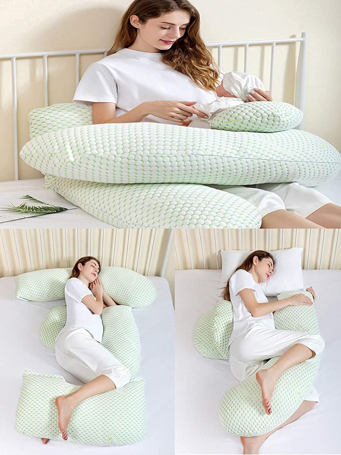 pregnancy pillows for sleeping body pillow for pregnancy U-Shape Full Body Maternity Pillow for Side Sleeping and Back Pain Relief, Pregnancy Pillow for Sleeping with Nursing Baby Design Su