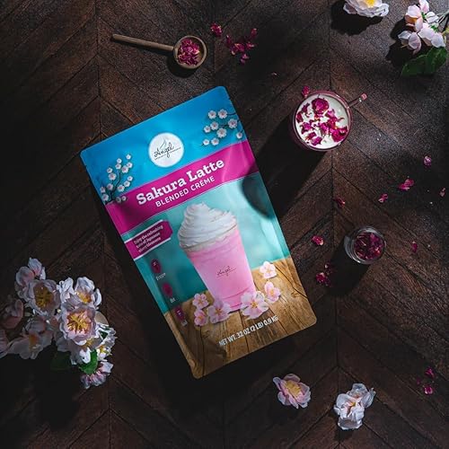 Miniatura 8 de Sakura Latte Blended Crème de Angel Specialty Products 2 libras 22 porciones