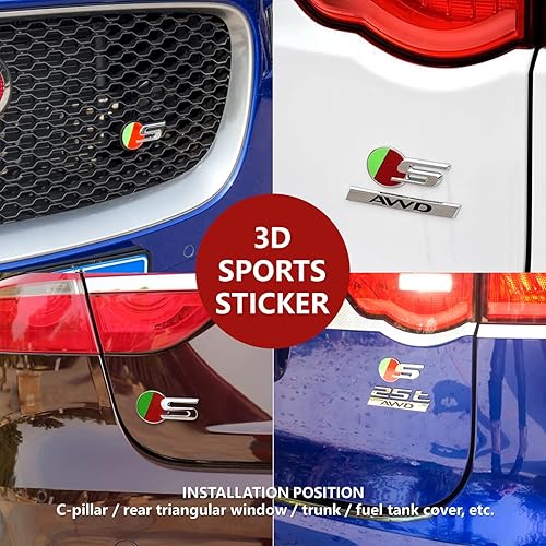 Miniatura 7 de R-dynamic - Placa 3D deportiva para maletero, rejilla delantera, emblema R-SPORT R S, símbolo especial de Vechicle compatible con accesorios Jagvar