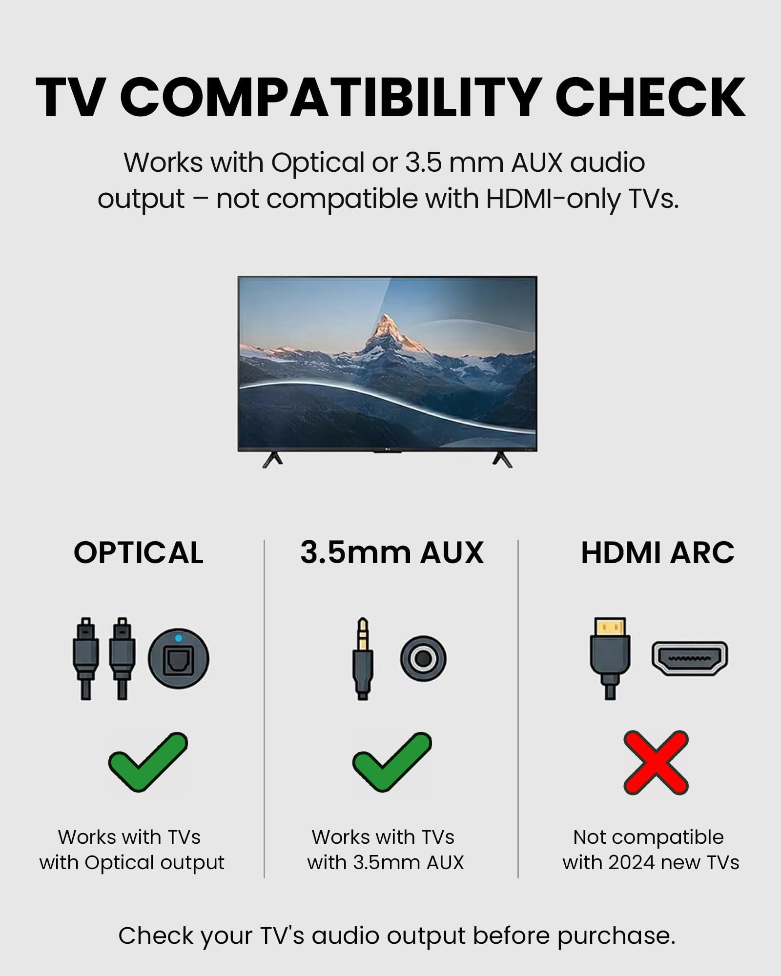 Avantree Audikast 4T - Trasmettitore TV Auracast per apparecchi acustici selezionati | Per apparecchi acustici e cuffie Auracast selezionati, con ingressi Bluetooth 5.4, aptX Adaptive, aptX HD, ottici e AUX