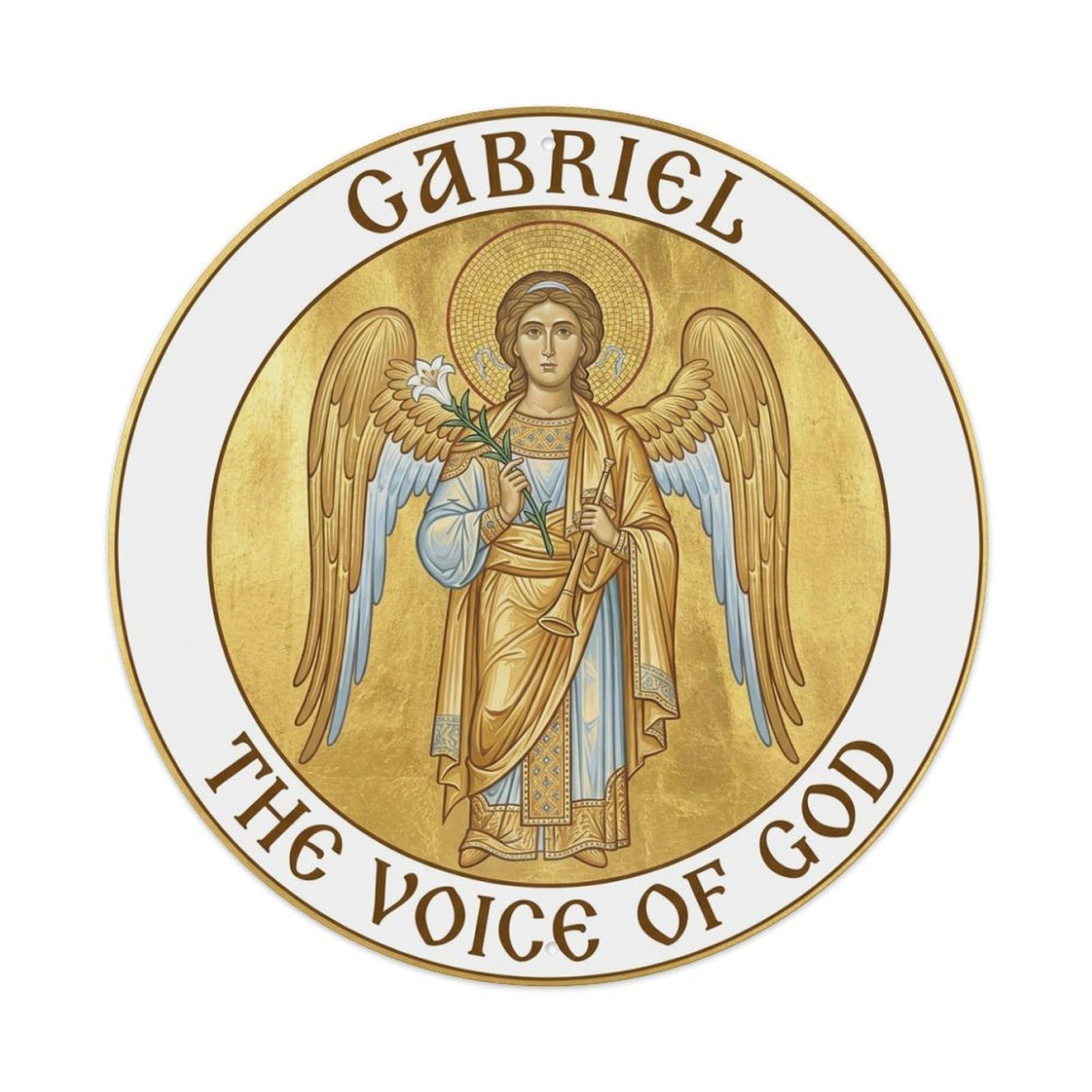 Archangel Gabriel The Voice of God Annunciation Metal Tin Sign