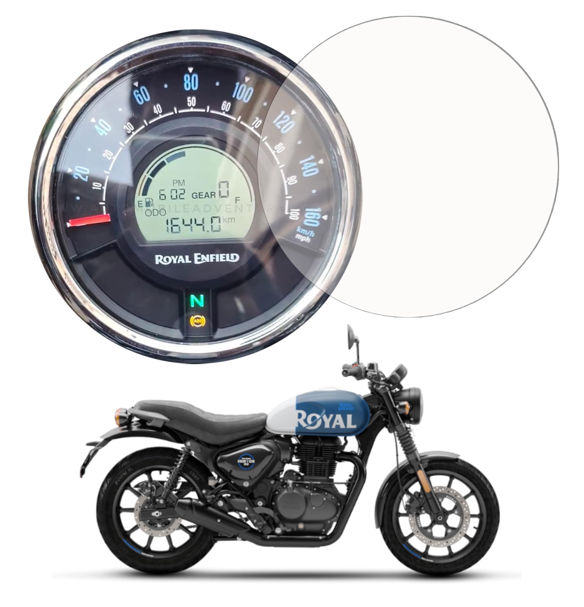 Motorbike Speedometer Scratch Guard Screen Protector for Hunter 350