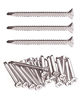 Vista 19 de IMScrews Tornillos autoperforantes Phillips de cabeza plana de acero inoxidable #8 x 1, 410 tornillos de acero inoxidable con rosca completa