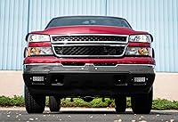 Vista 4 de iJDMTOY Kit de luz LED de doble fila compatible con Chevy 2002-06 Avalanche, 03-07 Silverado 2500 3500, incluye (2) barras de luz mini de 36 W de 8