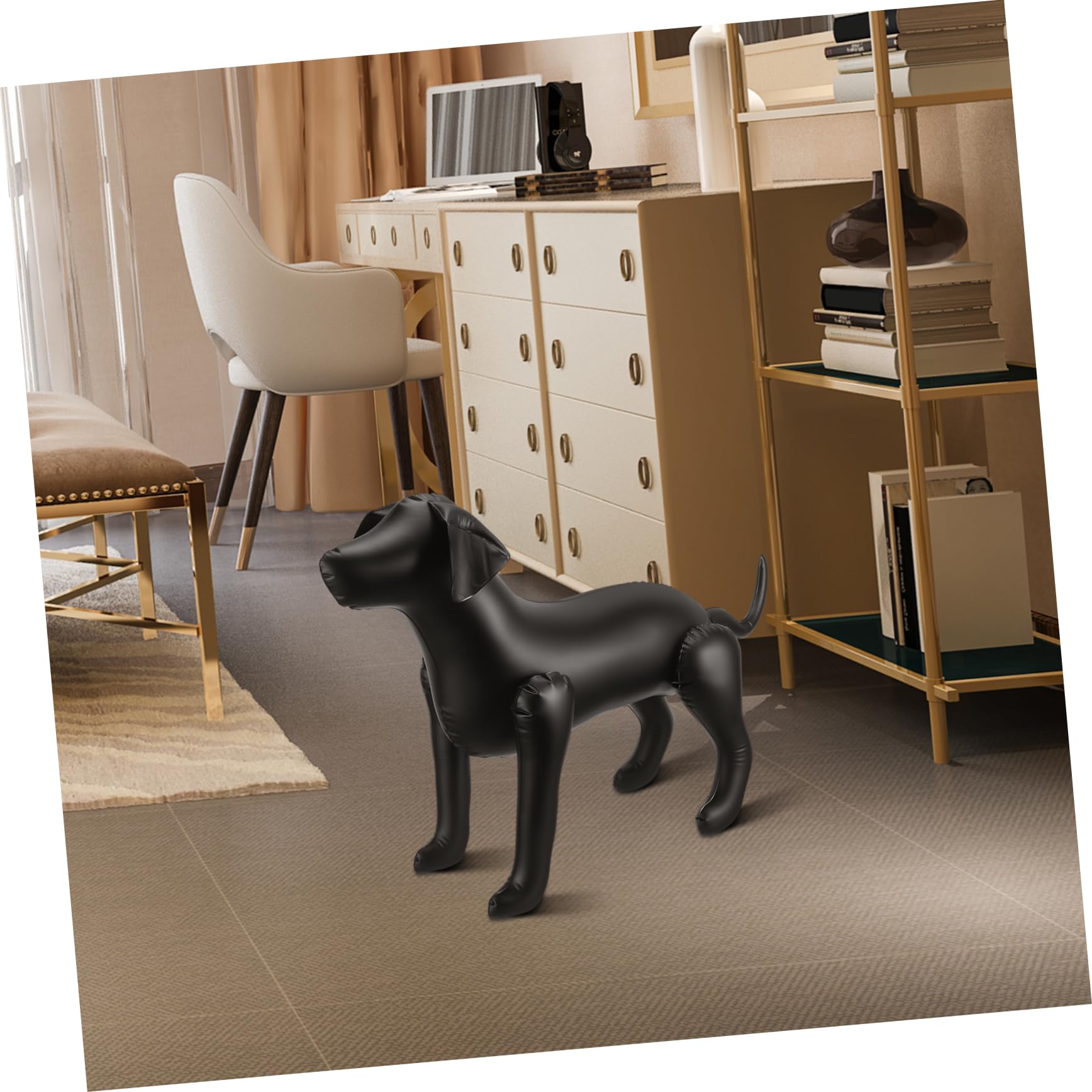COLLBATH 5 Pz Di Abbigliamento Per Animali Domestici Espositore Per Manichini Di Cani in Piedi Manichino Per Cani Modelli Di Cani Appendiabiti Per Cani Gonfiabile Pvc Black