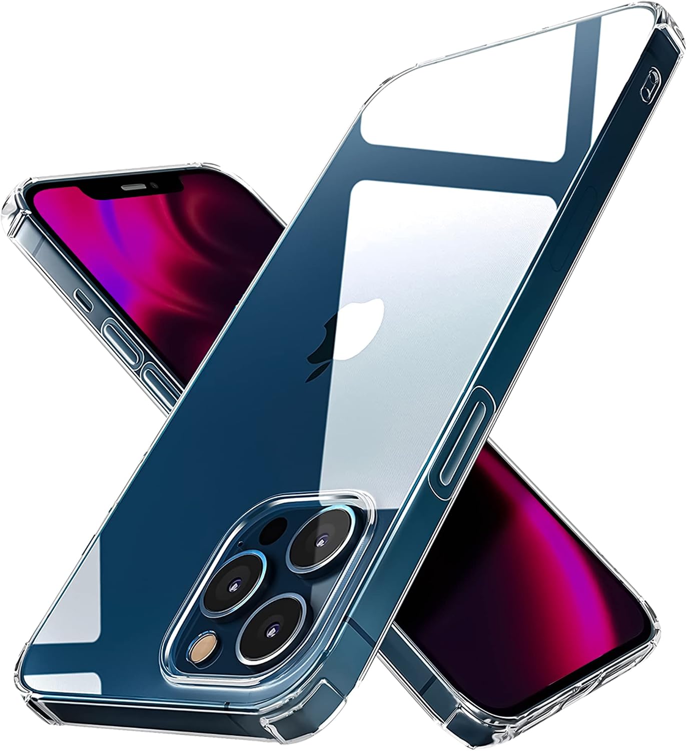 iPhone 12 Pro Max Phone Case - Anti-Yellowing Crystal Clear Case - 10ft Shockproof Protection - Slim, Ergonomic, Anti-Slip Design - Wireless Charging Compatible for Your Device