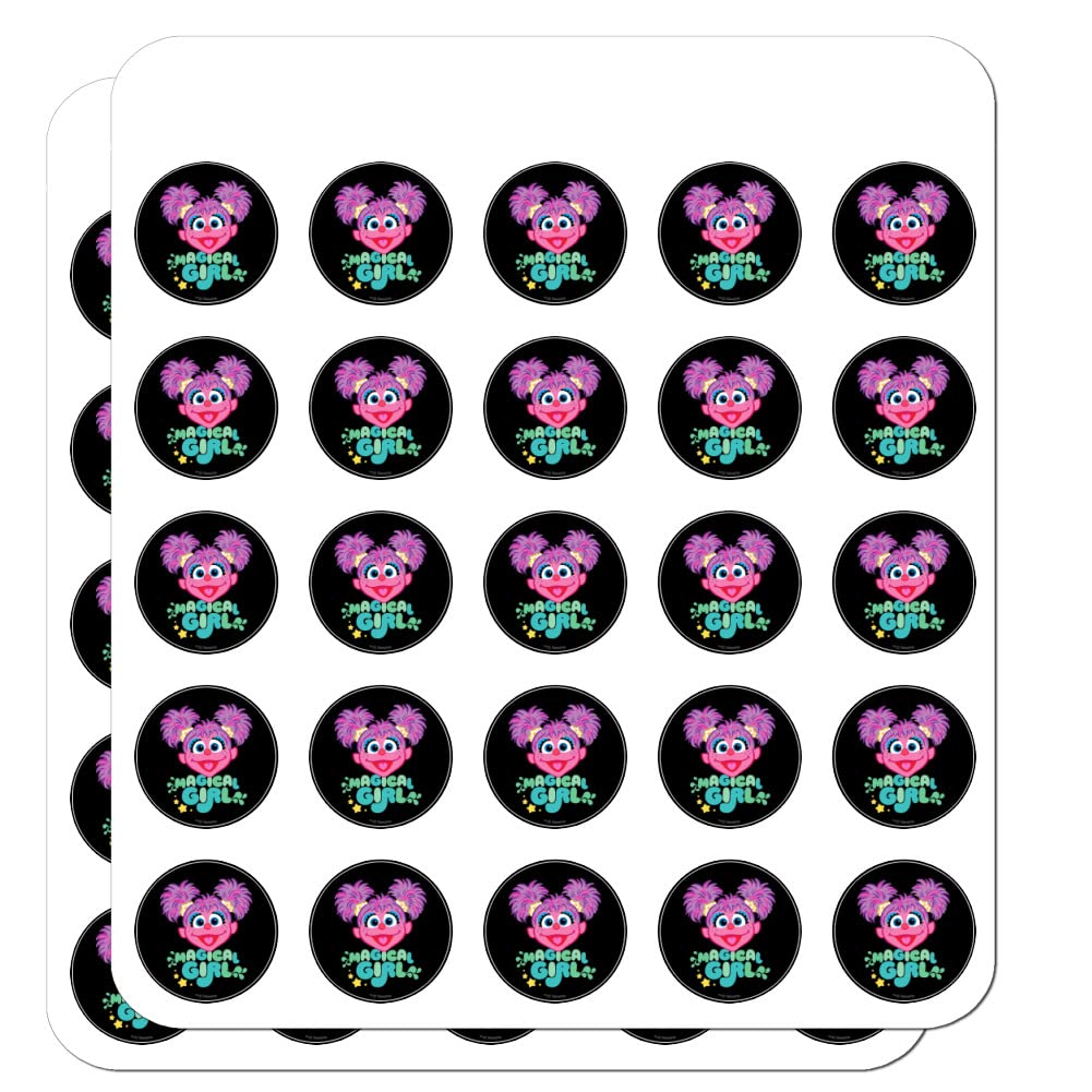 Sesame Street Abby Cadabby Stickers - 18 Repositionable Vinyl Stickers For Planners, Crafts & Scrapbooks
