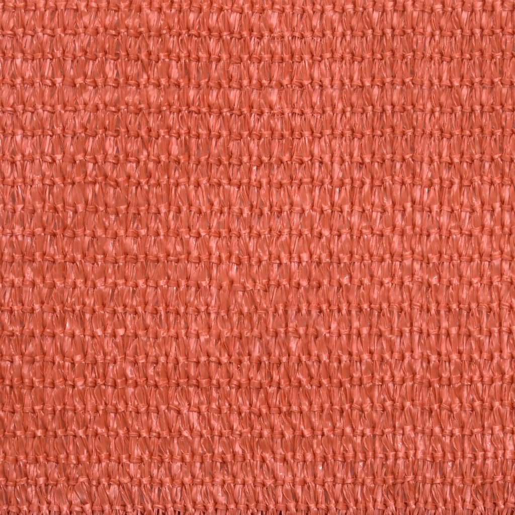 Voile d’ombrage HDPE, extérieur, Rouge Terracotta, 4 x 6 m