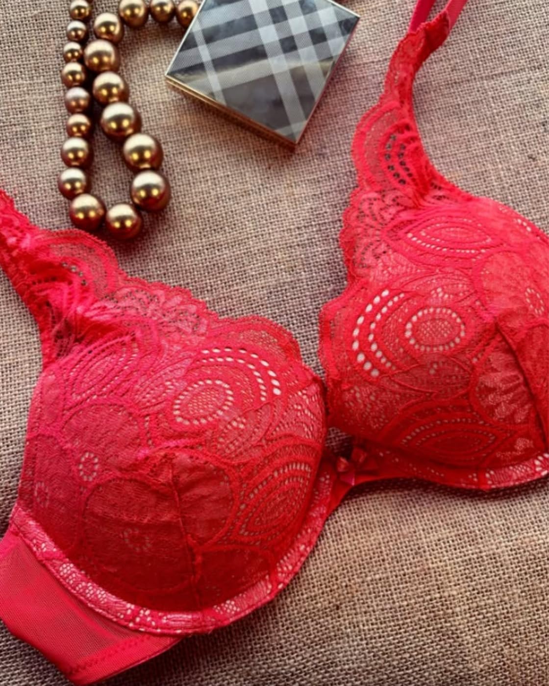 Wonderbra Refined Glamour Triangle Lace Sujetador Push Up Mujer (Pack de 1)