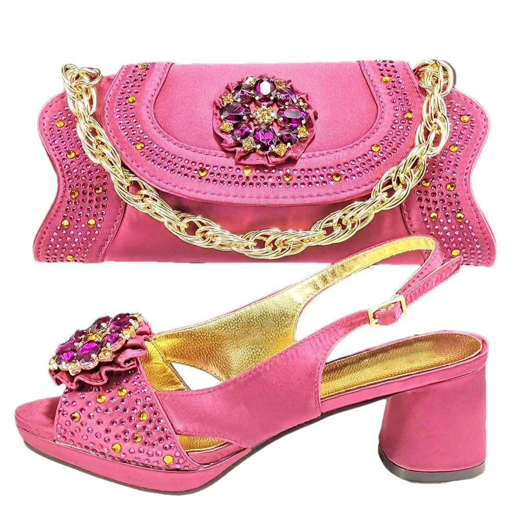Chaussures de fête nigériane et sac chic ensemble pour mariage