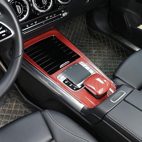 Panel de decoración de consola central de automóvil ABS cromadofibra de carbono, para Mercedes Benz Clase B W247 GLB B200 2020 (fibra de carbono