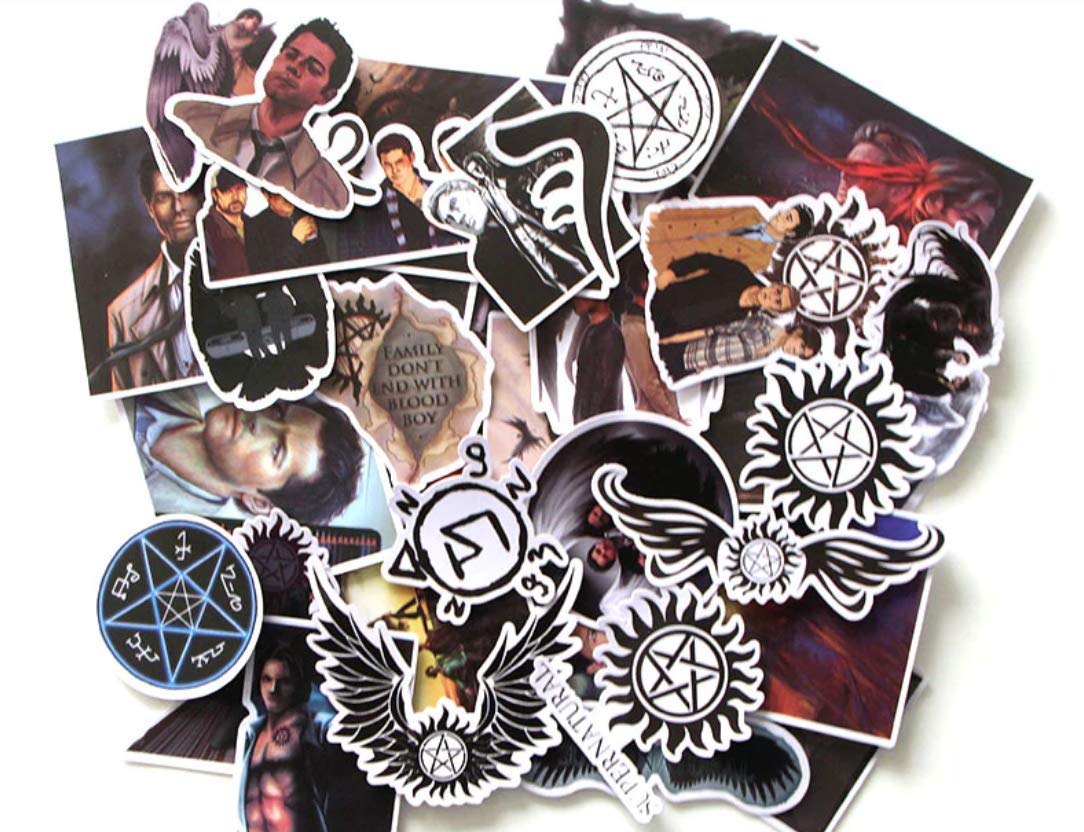 PSL37pcs/Set Supernatural DIY Skateboard Graffiti Laptop Badge Motorcycle Luggage Accessories