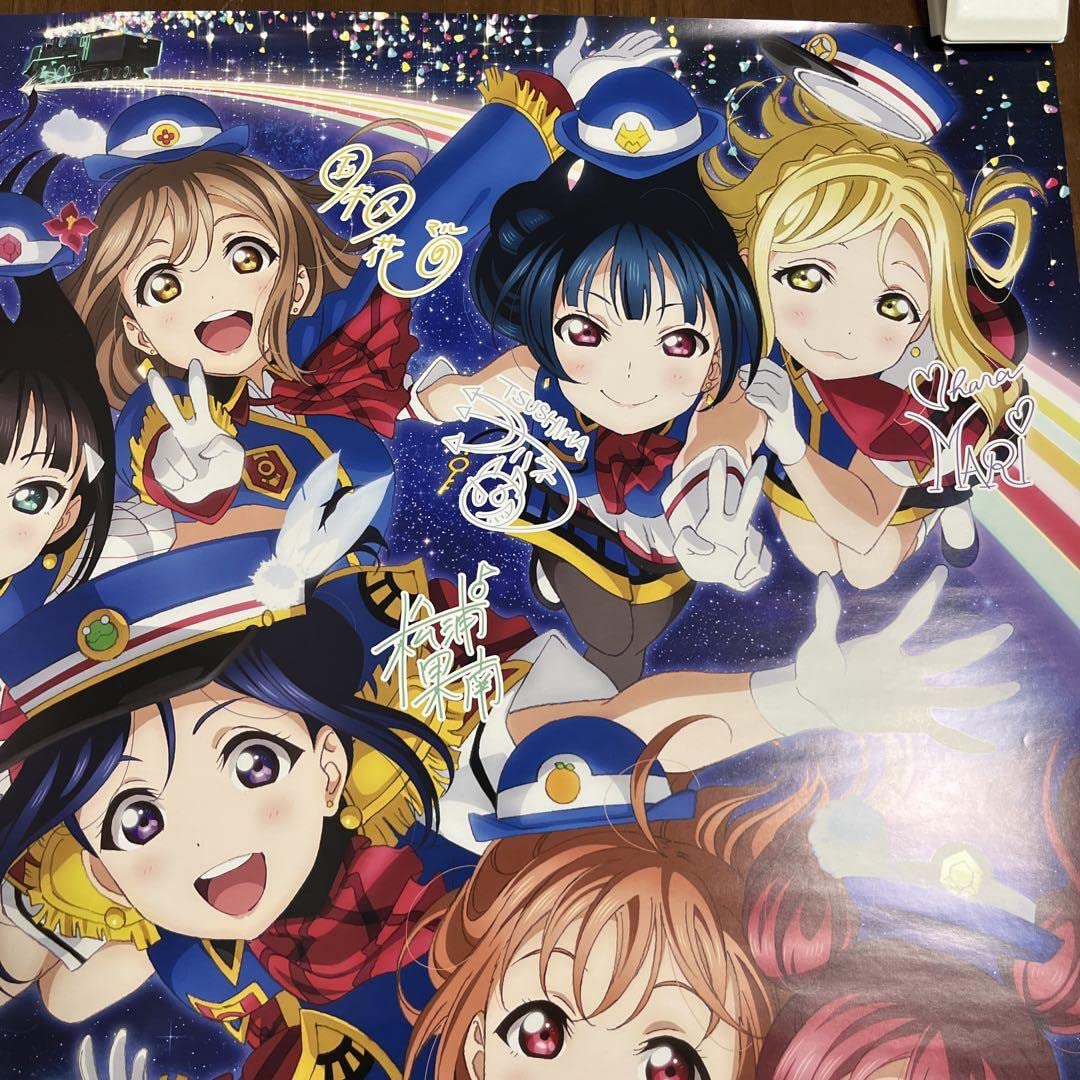 ラブライブ！ 全9人 直筆サイン入りB2ポスタ Yahoo!オークション - 送料無料 ラブライブ μ's 声優9人直筆