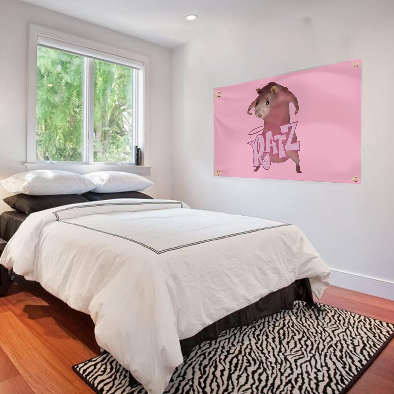 RATZs Pink Mouse Funny Flag 3X5 Ft Pink Flag for Indoor Outdoor Wall Tapestry for Lawn Holiday Party Garden Yard Decor Banner - Image 7