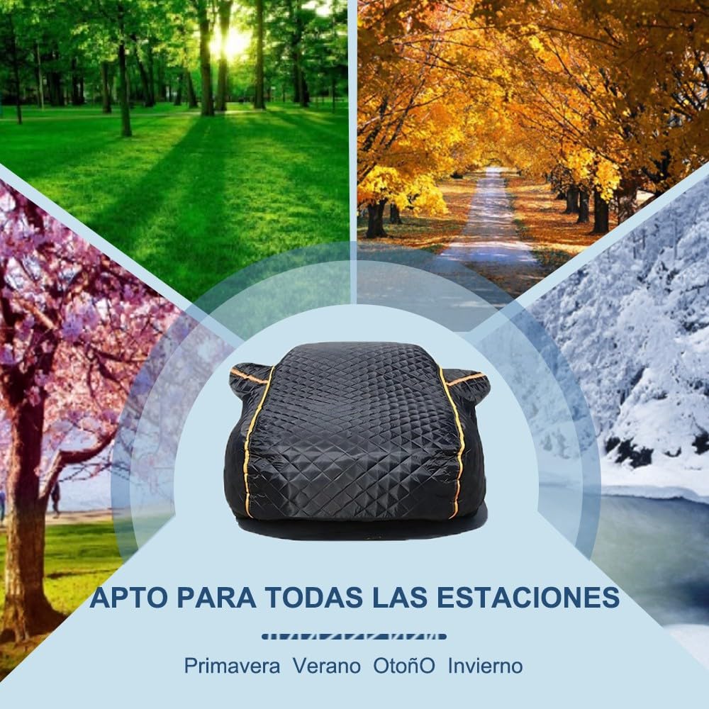 Housse Voiture Extérieur pour Peugeot 1007 2005-2009, Bache Voiture Hiver, éTanche Anti GrêLe UV Soleil Anti Rayure Protection Contre Le Gel, Coton éPais zlfr12101735