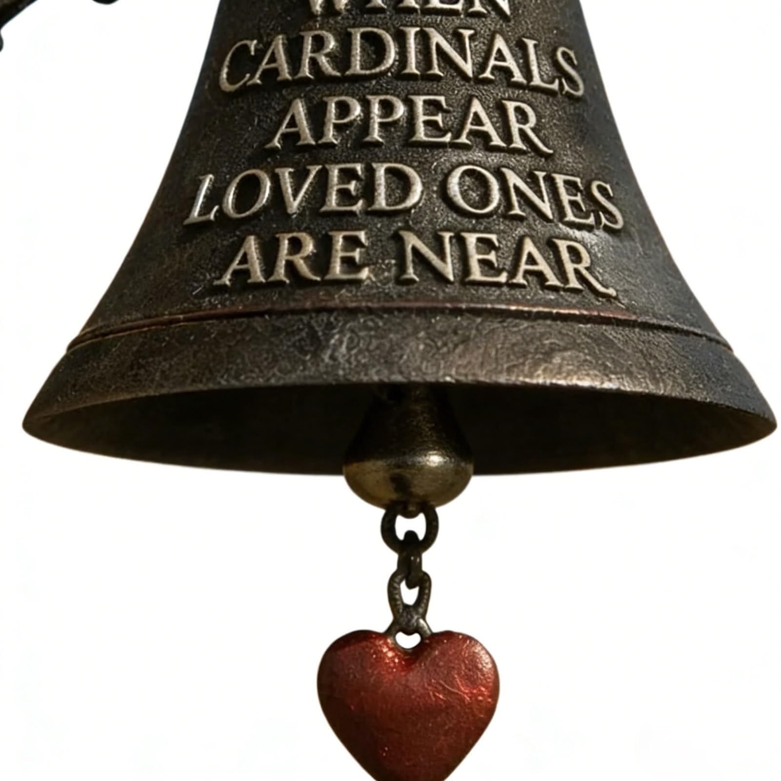 Campana Da Giardino Commemorativa Cardinale, Con Simbolo Eterno Di Calore, 20 Cm, Campana Per Uccelli Rossa, Decorazione Del Cortile Della Fattoria, Design Affascinante Della Fattoria, Per Ranch, Fatt