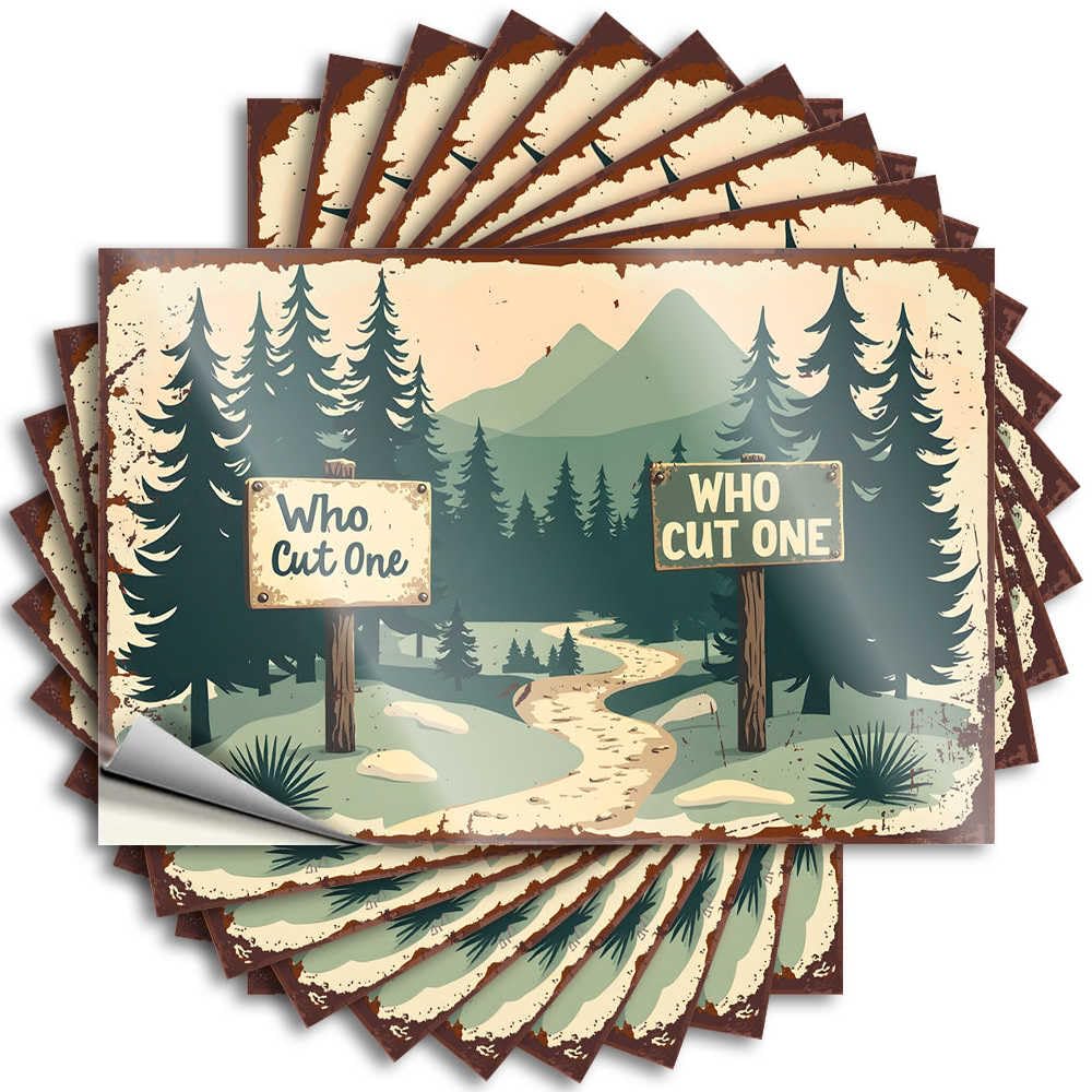 Fzfn Colour Haves Tattoos Laptop | Who Cut One: A Forest Mystery Signage Funky Free Sticker Pack(6X9cm)
