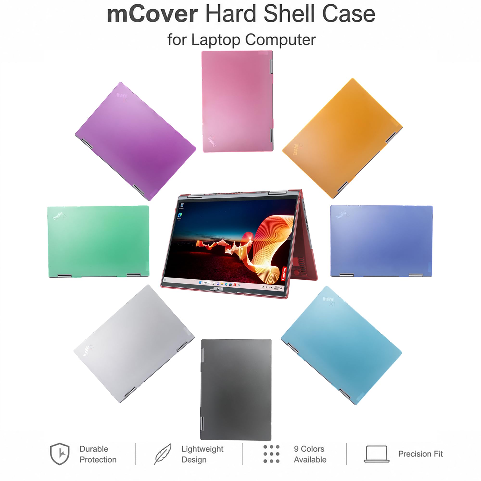 mCover Custodia compatibile solo per Lenovo ThinkPad X1 Yoga Gen 6/7/8 2024 da 14" 2-in-1 2021-2024 PC notebook Windows (non funziona con altri modelli Lenovo) - Blu