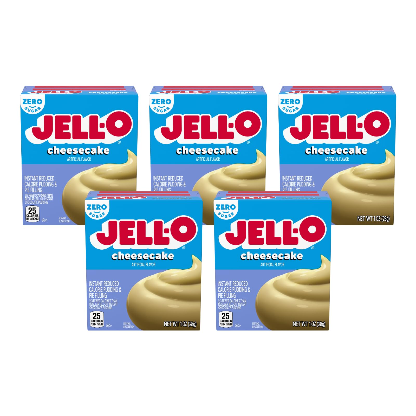 Jell-O Cheesecake Sugar Free Pudding & Pie Filling pack of 5