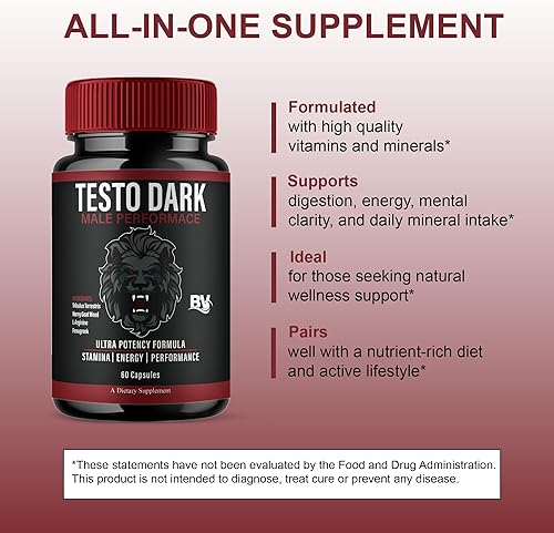 Miniatura 6 de BLUE VIBE TestoDark Premium Wellness & Advanced Health Management Suplemento Pastillas TestoDark de máxima fuerza para la salud diaria y bienestar