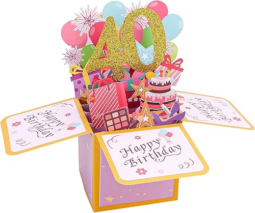 Vista 33 de CIEHER Tarjeta desplegable de cumpleaños número 17 para niñas, tarjeta de felicitación 3D de feliz cumpleaños de 17 años, regalos únicos