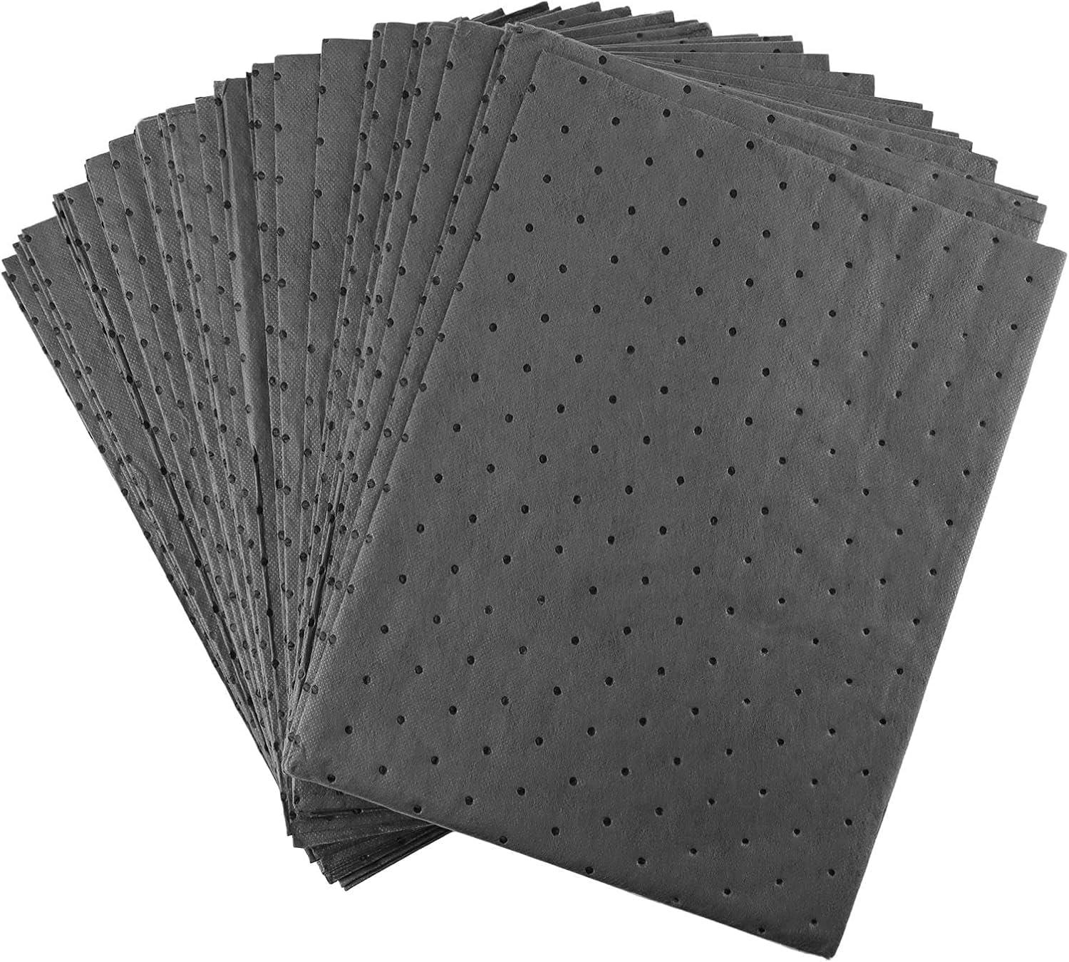 Oil Absorbent Mat, High-Absorbency Microfiber Polypropylene Pads, 10×13'' Dimpled Oil Spill Sheets for Home, Garage, Basement, Kitchen, Restaurant, and Workshop, 50 Pcs