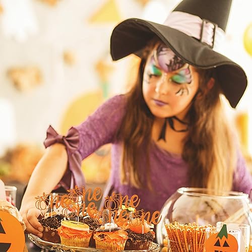 Miniatura 230 de 24 piezas de calabaza Oh Baby Cupcake Toppers Glitter Heart Feet Baby Shower Cupcake Picks para otoño, Acción de Gracias, tema de otoño, baby