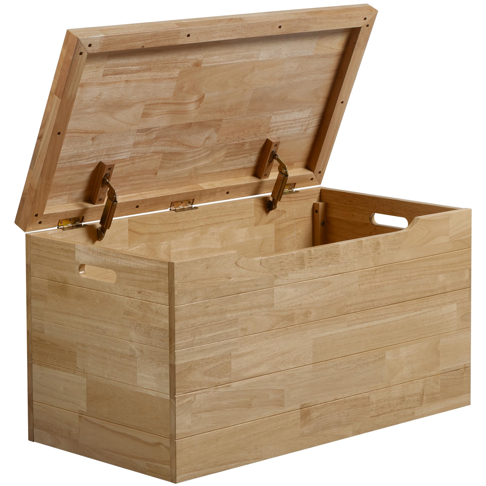 eHemco Solid Hardwood Storage Trunk, Natural, 35.5x18.63x19.5