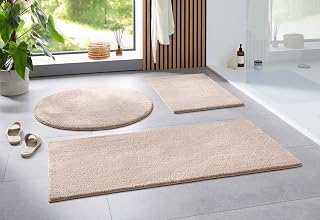 Taracarpet Plain Boho Non-Slip Washable Bathroom Rug, Bathroom Rug, Toilet Decorati…