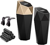 Vista 1 de Ginsco Bote de Basura para Auto Portavasos, Paquete de 2 Mini Botes de Basura para Auto con Tapa, Accesorios para Auto para Interior, Taza de Basura