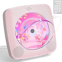 Vista 10 de Reproductor de CD portátil Bluetooth recargable: Reproductores de CD para el hogar con 1800mAh Kegaudio Reproductor de CD de escritorio de pared
