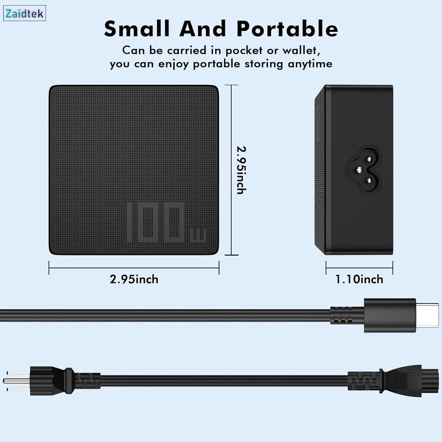 100W 65W USB C Charger Compatible with Asus ROG Ally X Z1 Compatible with Ally Dock ROG Flow X13 Z13 GV301 GV302 GZ301 ZenBook Duo Zephyrus G16 GU605 G14 GA403 Strix G18 G16 Scar 16 18 Power Cord image 2