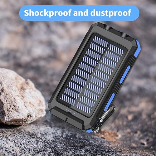 Miniatura 6 de Cargador solar 20000mAh portátil banco de energía solar para teléfono celular impermeable batería de reserva externa cargador incorporado dual