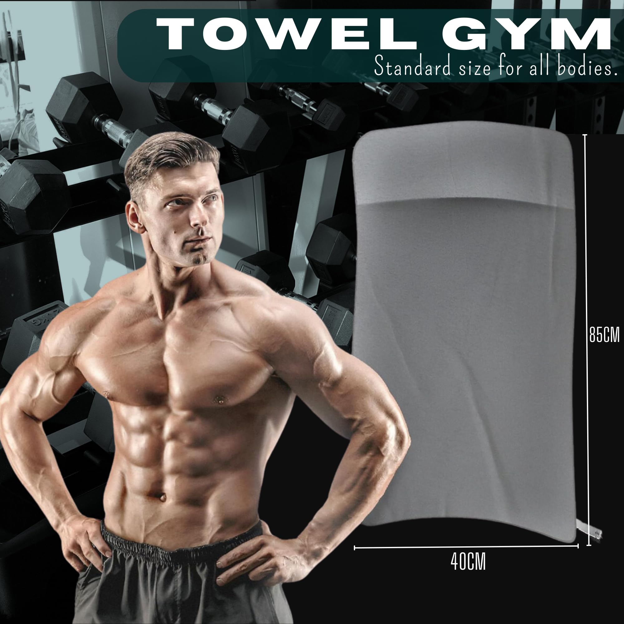 Uonel INDUSTRY Gym Towels Man and Woman Microfibre Workout Sweat Towels for Gym Pack 3 - Exercise Towel Fast Body Sweat - Train Smarter
