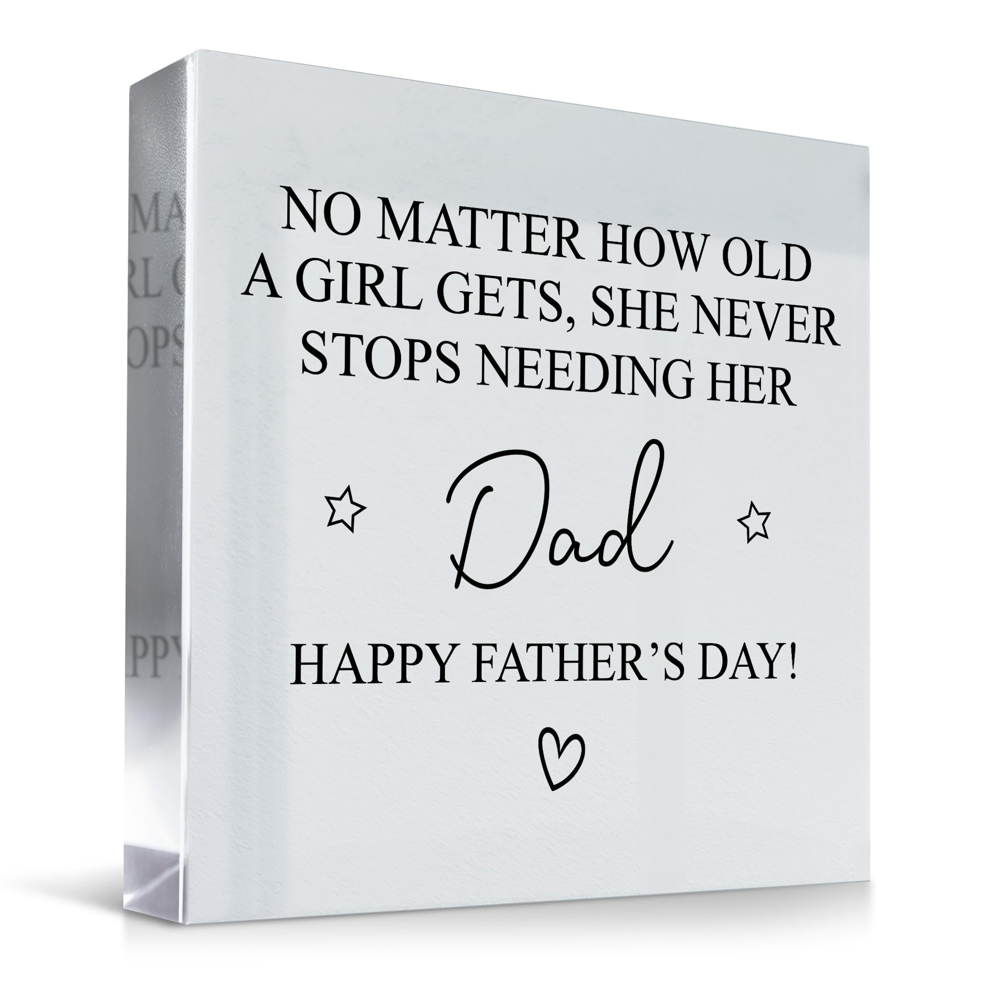 Red Ocean Dad And Daughter Gifts Acrylic Block Father Daughter Plaque Fathers Day Present Gifts For Dad Daddy Thank You Gift For Dad From Daughter Novelty Gift For Dad Keepsake
