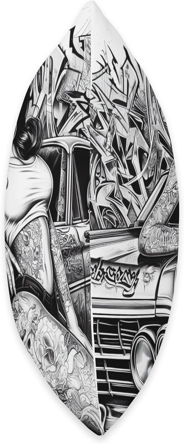 LA Lowrider Dreams Throw Pillow