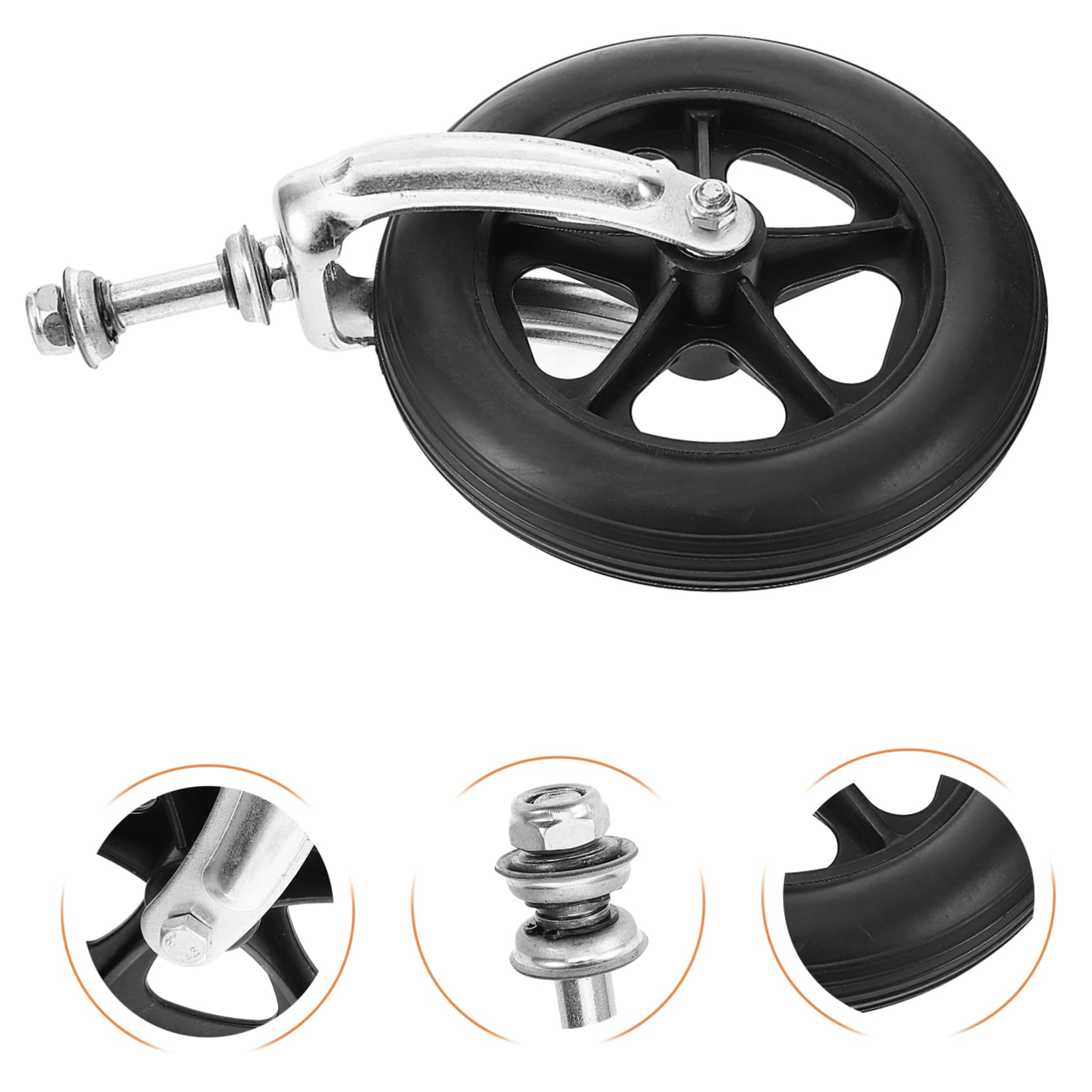 FOMIYES Wheelchair Parts Front Wheel Replacement Wheelchair Bearings 8 Inch Wheel