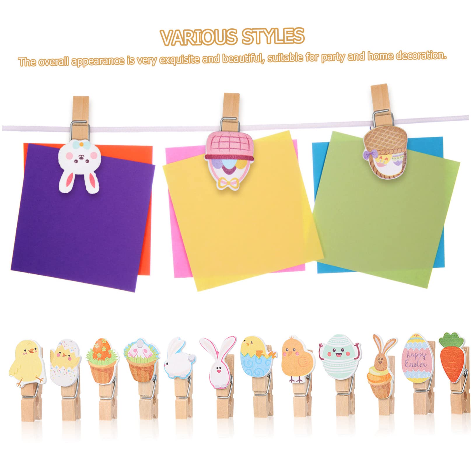 NUOBESTY 3 Sätze Cartoonclip Fotoclip Planer-Clips Bildclips Pin-anzeige Bilder-Organizer-Clips Dekorative Clips Winzige Klammern Wäscheklammer-fotoanzeige Quilt-Clips Hölzern 70 Stück * 3