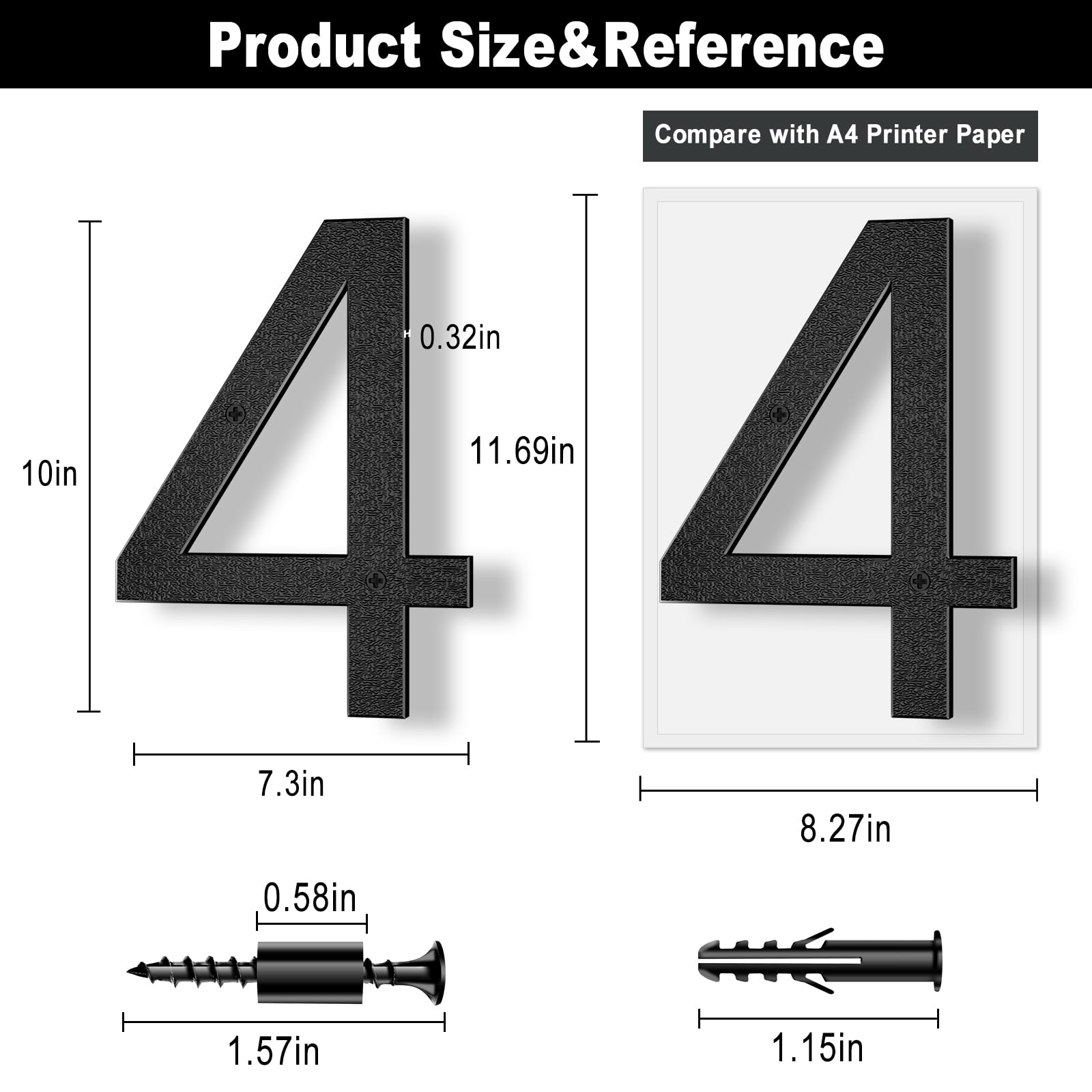 House Numbers For Outside IVERRA 10-Inch Black House Numbers - Modern ...