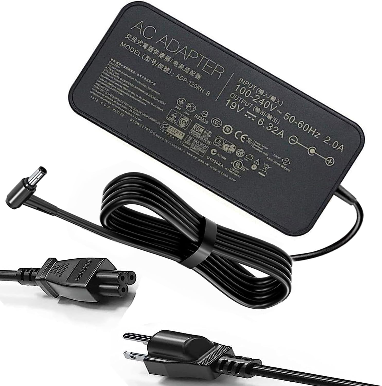 New 120W 19V 6.32A Laptop Adapter A15-120P1A PA-1121-28 AC Power Charger for Asus GL551J GL552VW GL553V GL752VW GL753VE N550JK N550JX ZX53VW FX53VD G56JK N56JR N56JN VivoBook X550 X750J X750JA Laptop