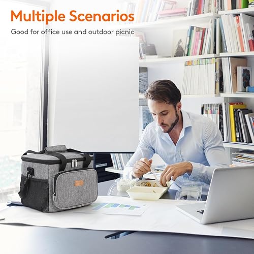 Miniatura 6 de Lifewit - Bolsa de almuerzo grande aislada lonchera suave con enfriamiento para adultos hombres mujeres