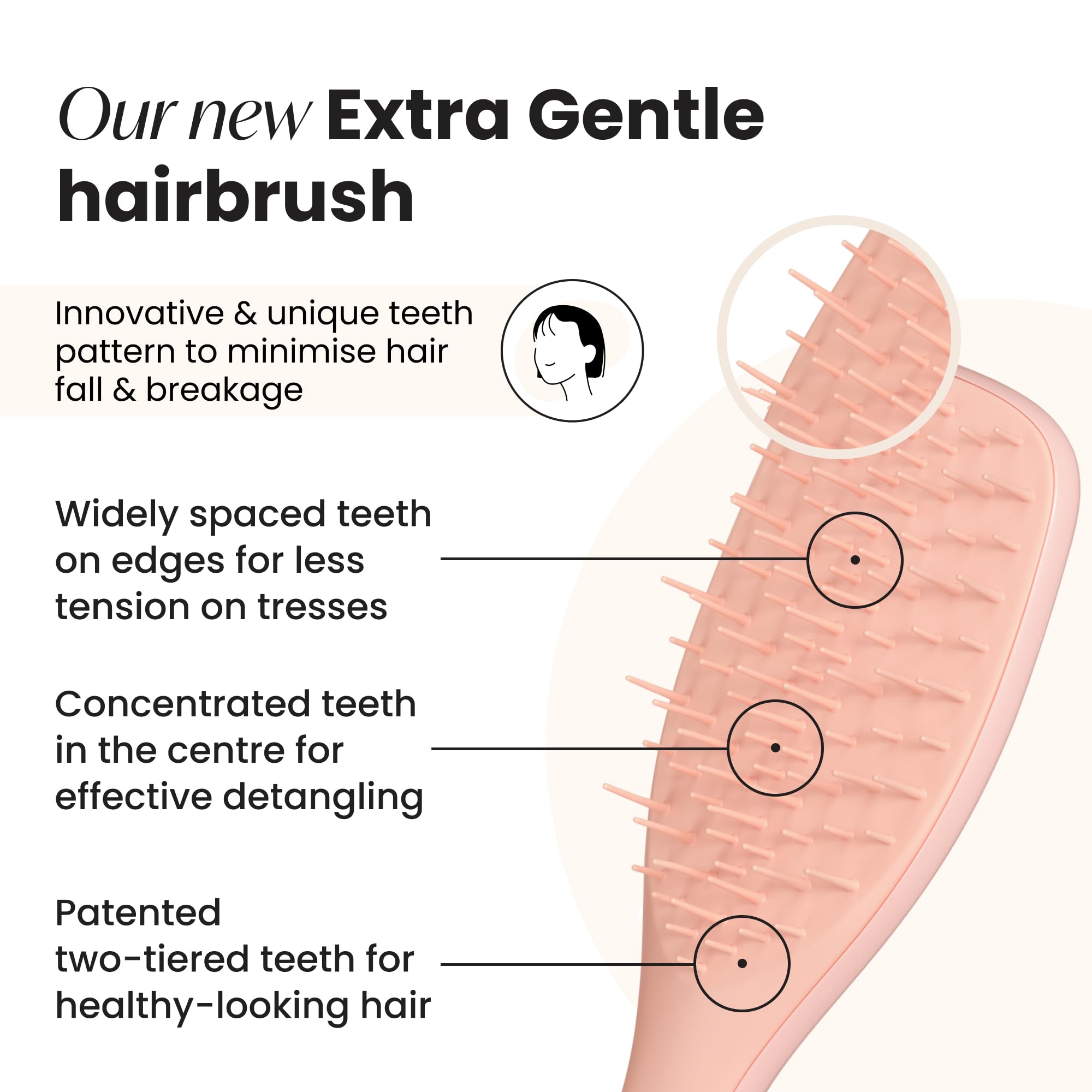 Tangle Teezer Extra Gentle Ultimate Detangler Hairbrush for Wet & Dry Hair - Image 2