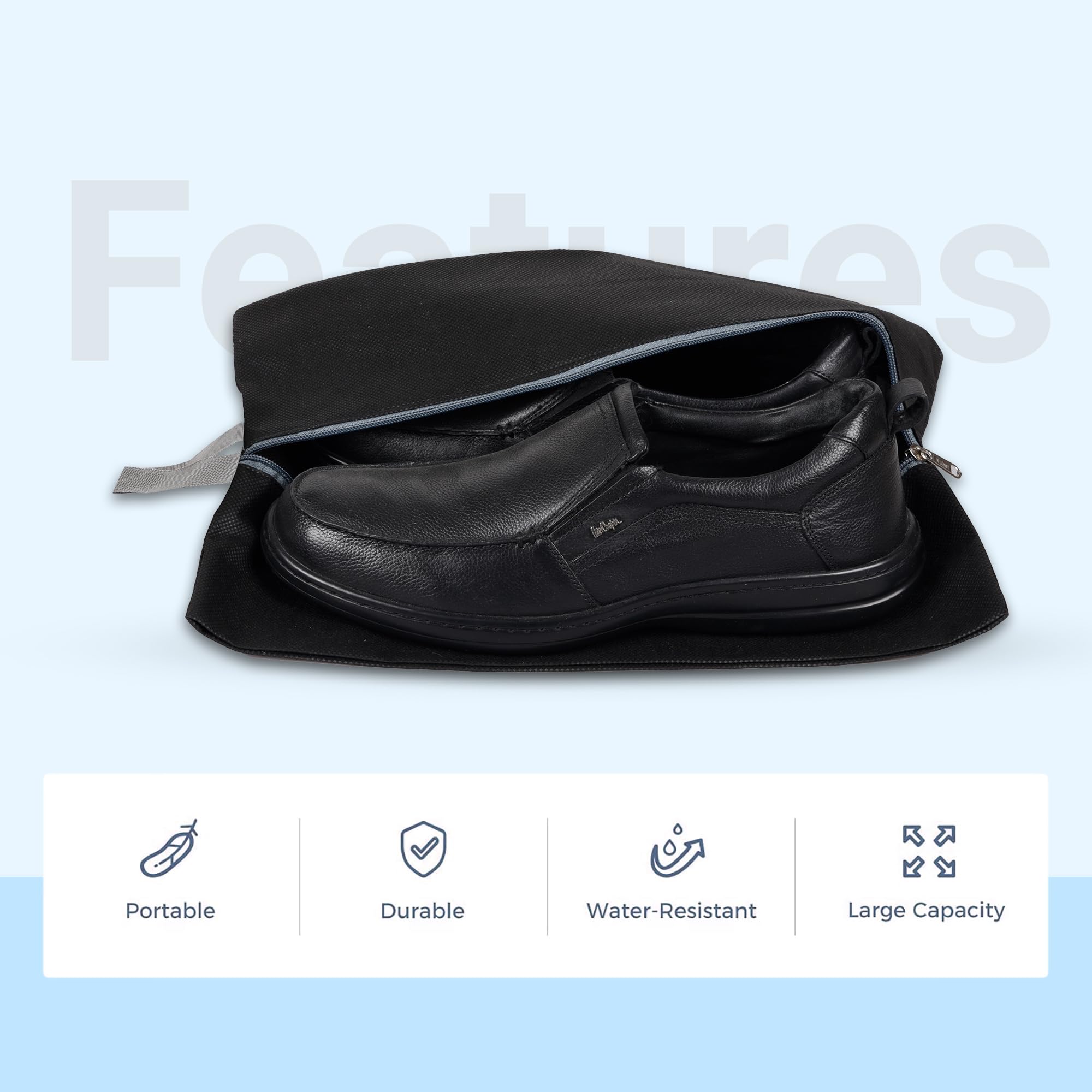 Kuber Industries Sari-Abdeckung, Schwarz, 6, Schuhbeutel