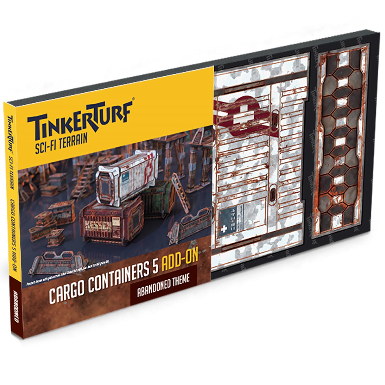 TinkerTurf Sci-Fi Terrain: Cargo Containers 2 Add-On - 3 Modular Containers For Wargaming & Tabletop Scenes