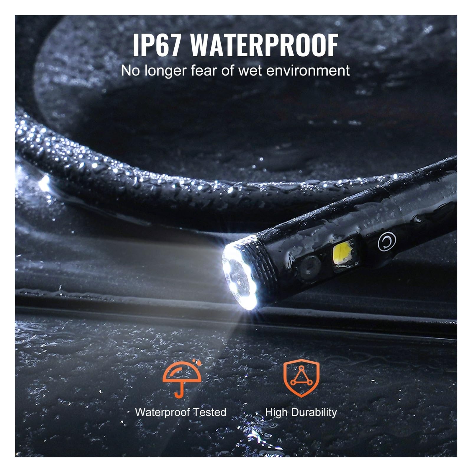 Boroskop, Kamera endoskopowa z potrójnym obiektywem Inspekcja ekranu IPS 4,3" wodoodpornym boroskopem IP67
