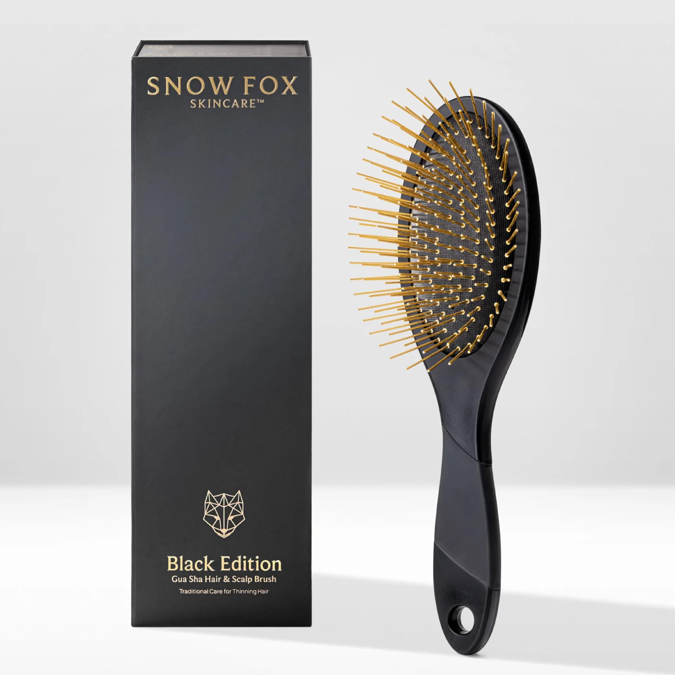 Amazon.com : Snow Fox Skincare Gua Sha Hair Brush - Black Edition