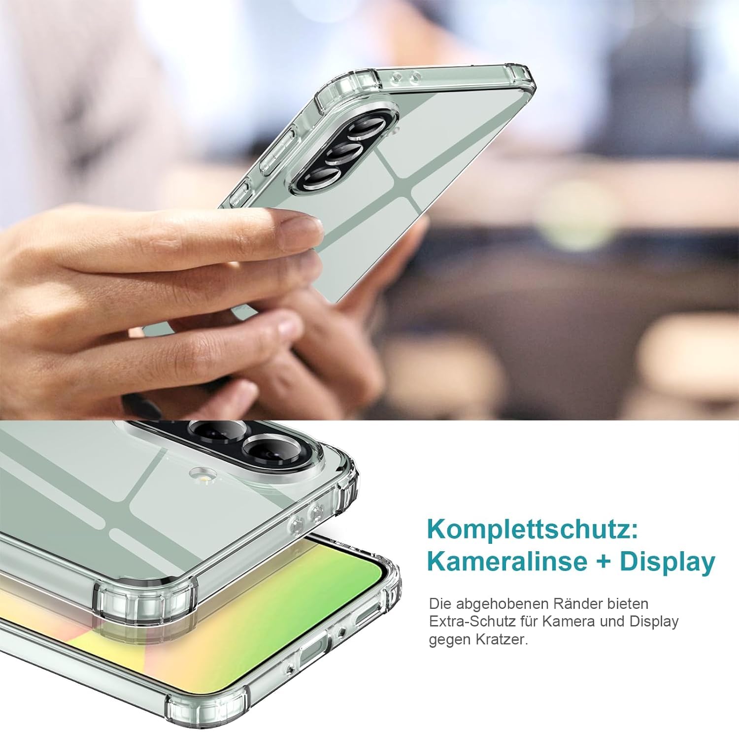 LeYi Etui do Samsung Galaxy A56 5G z 2 szkłem hartowanym, pancerz przezroczysty miękki silikon czysty miękki TPU żel zderzak, oryginalny cienki kryształ, odporny na wstrząsy futerał na telefon Samsung